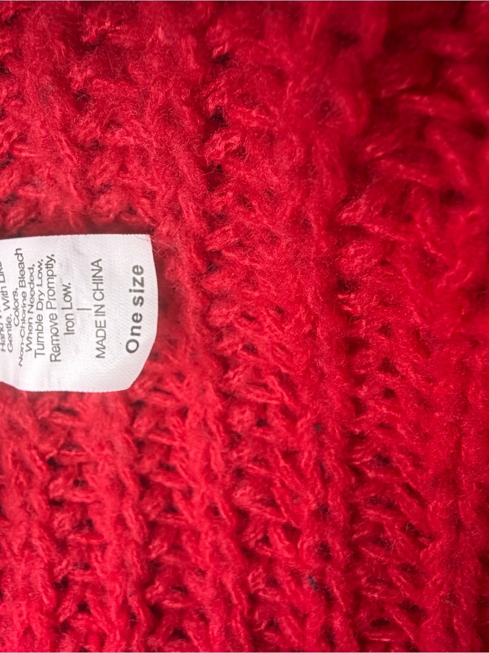 Red Women's Chunky Knit Cardigan Sweater - Picture 9 of 9